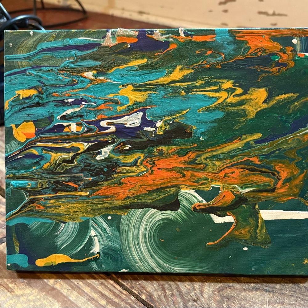 Abstract Canvas Art with Vibrant Colors